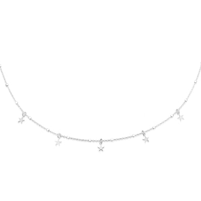 Sterling Silver  45 cm Star Necklace