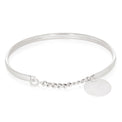 Sterling Silver 65 mm Drop Disc Bangle