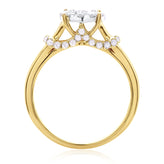 Paris 14ct Two Tone Gold Round Brilliant Cut 3/4 CARAT of Diamonds Ring