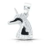 Sterling Silver  Cubic Zirconia Horse Pendant