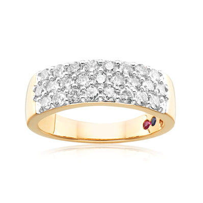 London 9ct Yellow Gold Round Brilliant Cut 1 CARAT tw of Diamonds Ring