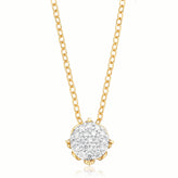 London 9ct Yellow Gold Round Brilliant Cut 1/4 CARAT tw of Diamonds Pendant
