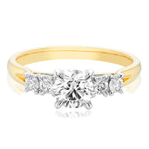 Celebration 18ct Yellow Gold Round Brilliant Cut 1 Carat tw of Certified Lab Grown Diamonds Ring