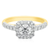 Celebration 18ct Yellow Gold Round Brilliant Cut 1 Carat tw of Certified Lab Grown Diamonds Ring