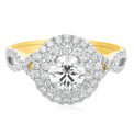 Celebration 18ct Yellow Gold Round Brilliant Cut 1.25 Carat tw of Certified Lab Grown Diamonds Ring