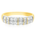 Celebration 9ct Yellow Gold Round Brilliant Cut 1/2 Carat tw of Lab Grown Diamonds Ring