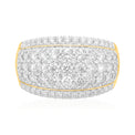 Celebration 9ct Yellow and White Gold with Round Brilliant Cut 1 1/2 Carat tw of Lab Grown Diamond Ring