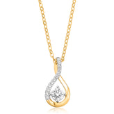 Celebration 9ct Yellow Gold Round Brilliant Cut 1/2 Carat tw of Certified Lab Grown Diamonds Pendant