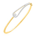 Celebration 9ct Yellow and White Gold with Round Brilliant Cut 1 Carat tw of Lab Grown Diamond Bangle