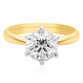 Celebration 18ct Two Tone Gold Round Brilliant Cut 2 Carat tw of Certified Lab Grown Diamonds Ring