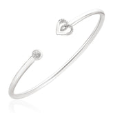 Sterling Silver Round Brilliant Cut 0.10 CARAT tw of Diamonds Bangle