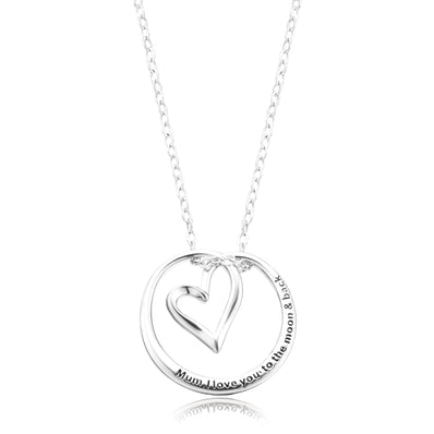 Sterling Silver Mum Heart Pendant