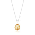 Sterling Silver 9-11mm Golden South Sea Pearl Pendant