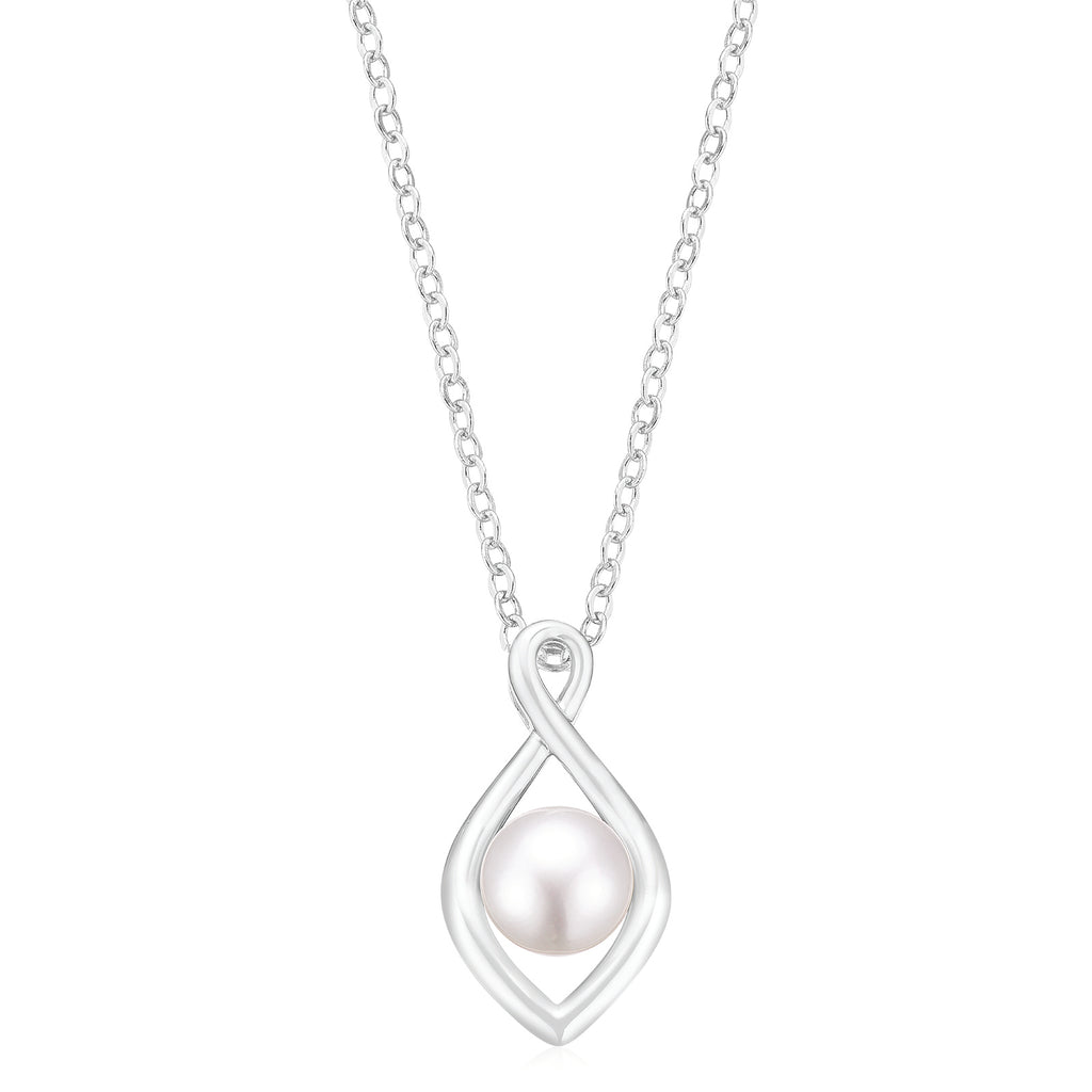 Sterling Silver with 8-8.5 mm Freshwater Pearl Pendant – Zamels