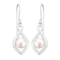 Sterling Silver with 7-7.5 mm Freshwater Pearl Drop Earrings