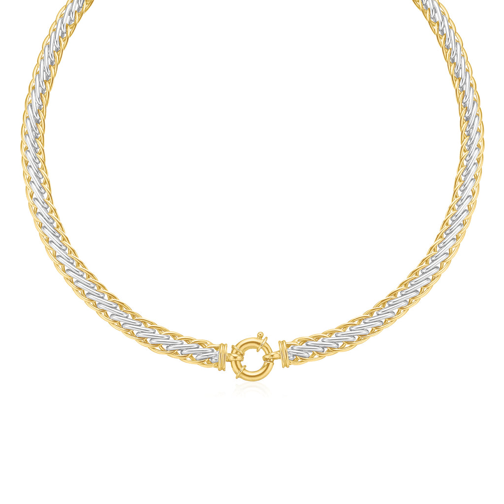 Semi-Solid Curb Chain Necklace 10K Two-Tone Gold | Jared