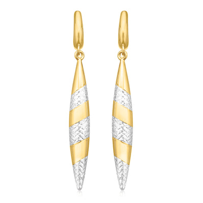 9ct Yellow Gold  Fancy Drop Earrings