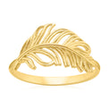 9ct Yellow Gold  Leaf Ring