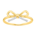 9ct Two Tone Gold  Bow Ring