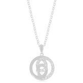 Sterling Silver with Round Brilliant Cut Cubic Zirconia Pendant