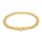9ct Yellow and White Gold 19cm Fancy Hollow Bracelets