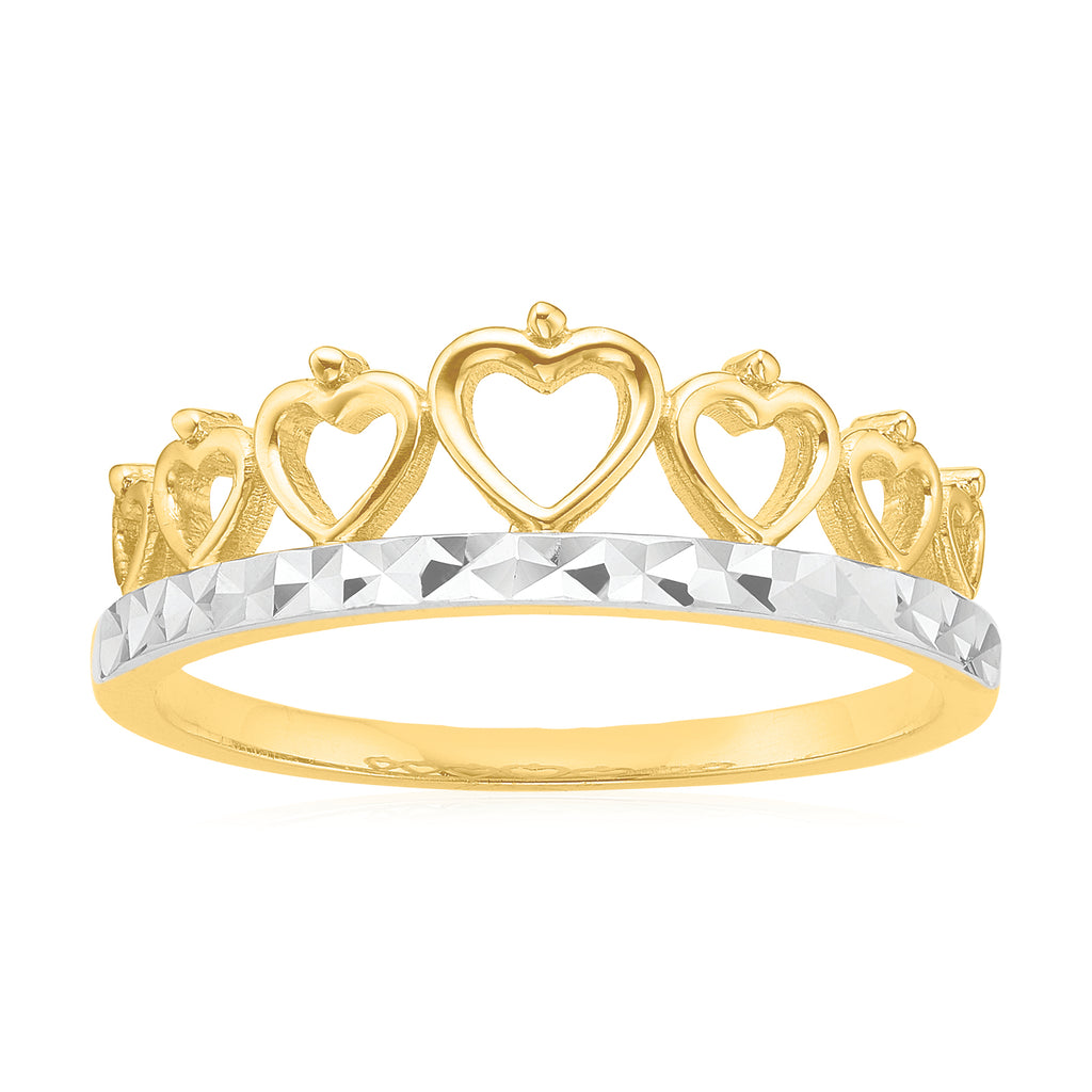 9ct Yellow Gold  Crown Princess Ring