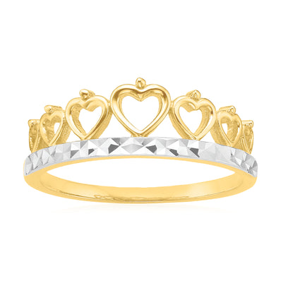 9ct Yellow Gold  Crown Princess Ring