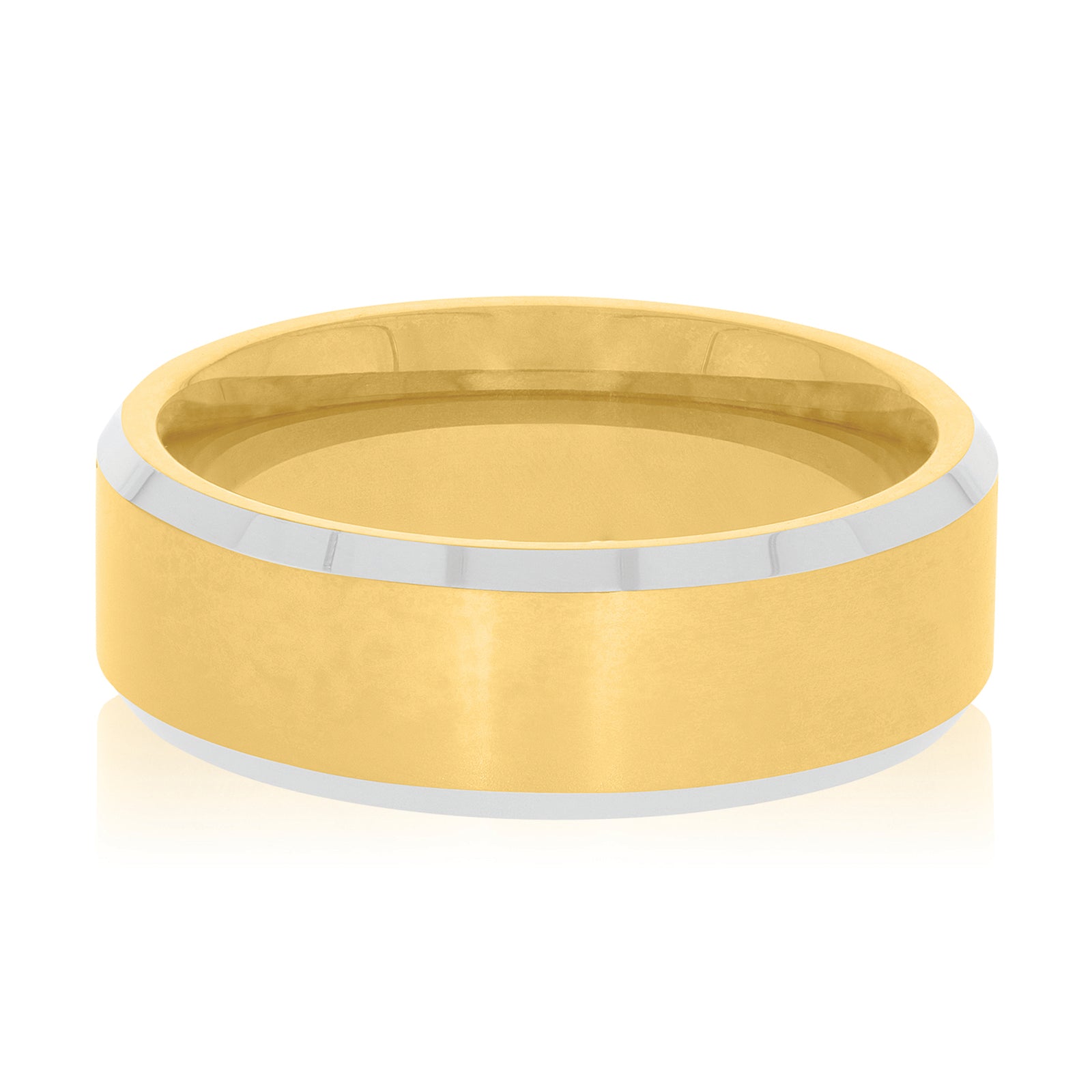 Tensity Tungsten Gold and Silver Mens Ring