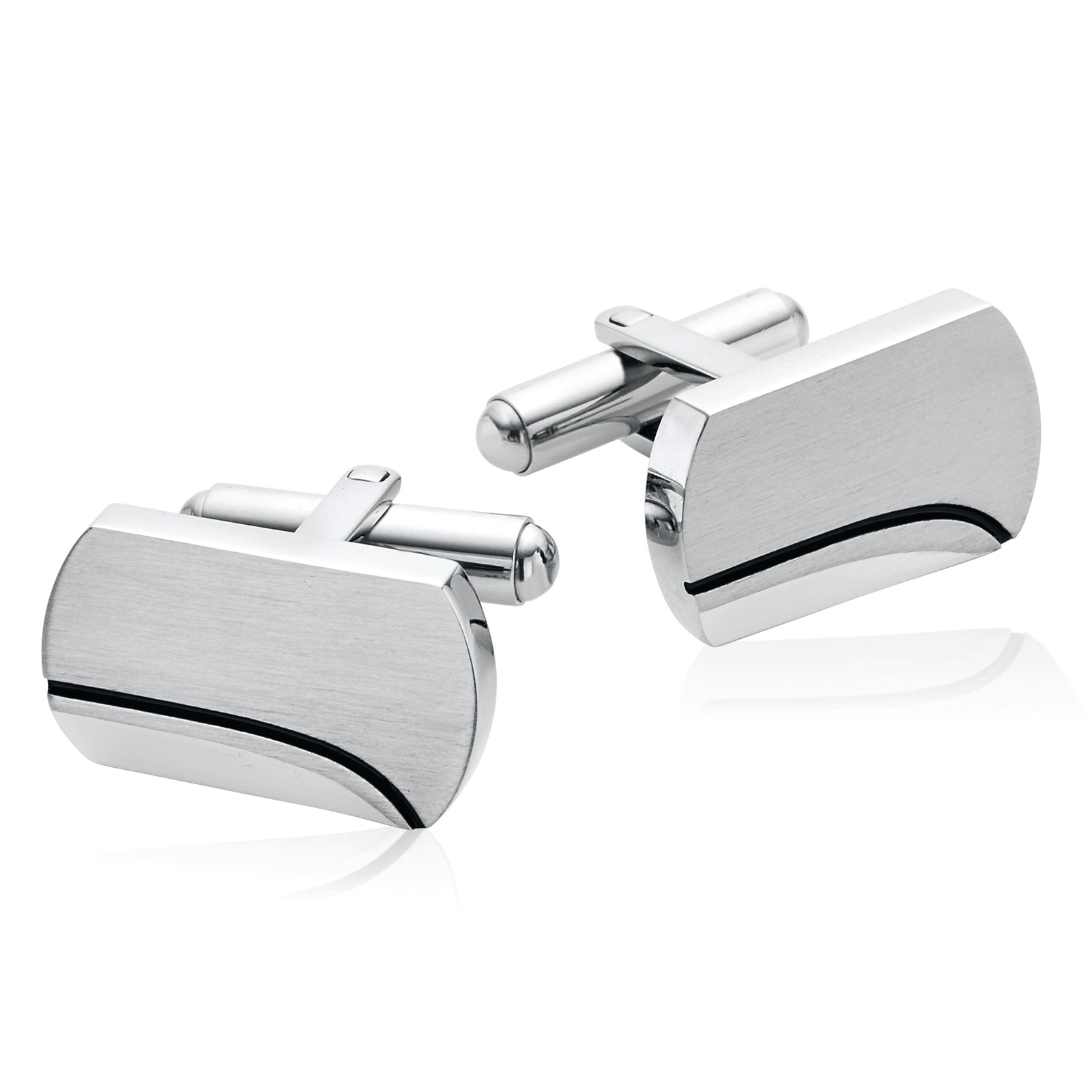High Quality TTstyle 316L Stainless Steel Silver/Black Cufflinks High Quality TTstyle 316L Stainless Steel Silver/Black Cufflinks