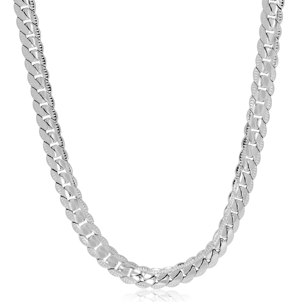 Tensity Stainless Steel 55cm Silver Tone Curb Chain – Zamels