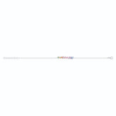 Sterling Silver with Baguete & Round Cut  Cubic Zirconia Rainbow Bracelets