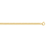 9ct Yellow Gold & Silver-filled 19CM Curb Bracelet