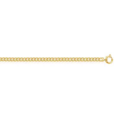 9ct Yellow Gold & Silver-filled 19CM Curb Bracelet