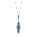 Eclipse Sterling Silver  Blue & White Crystal Pendant