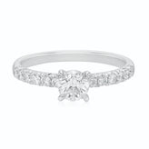 Celebration 18ct White Gold with Round Brilliant Cut 1 CARAT tw of Lab Grown Diamonds Engagement Ring