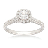 Celebration 18ct White Gold Princess & Round Brilliant Cut 3/4 CARAT tw of Lab Grown Diamond Ring
