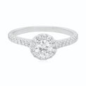 Celebration 18ct White Gold with Round Brilliant Cut 3/4 CARAT tw of Lab Grown Diamonds Engagement Ring