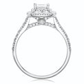Celebration 18ct White Gold with Princess & Round Brilliant  Cut 1 CARAT tw of Lab Grown Diamonds Engagement Ring