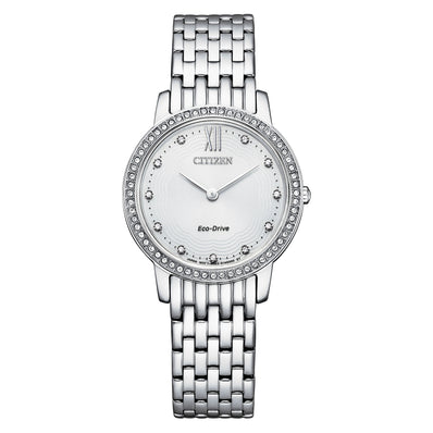 CITIZEN Women's White Dial Eco-Drive Watch EX1488-56A