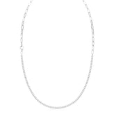 Sterling Silver 42cm with Round White Cubic Zirconia Necklaces