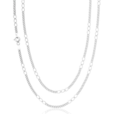 Sterling Silver 50cm Fancy Chain