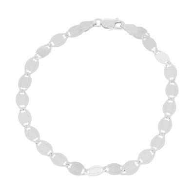 Sterling Silver 19cm Flat Link Bracelets