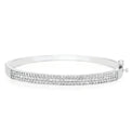 Sterling Silver with 1 carat tw of Diamond Bangle