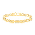 9ct Yellow Gold 19cm with Cubic Zirconia Bracelets