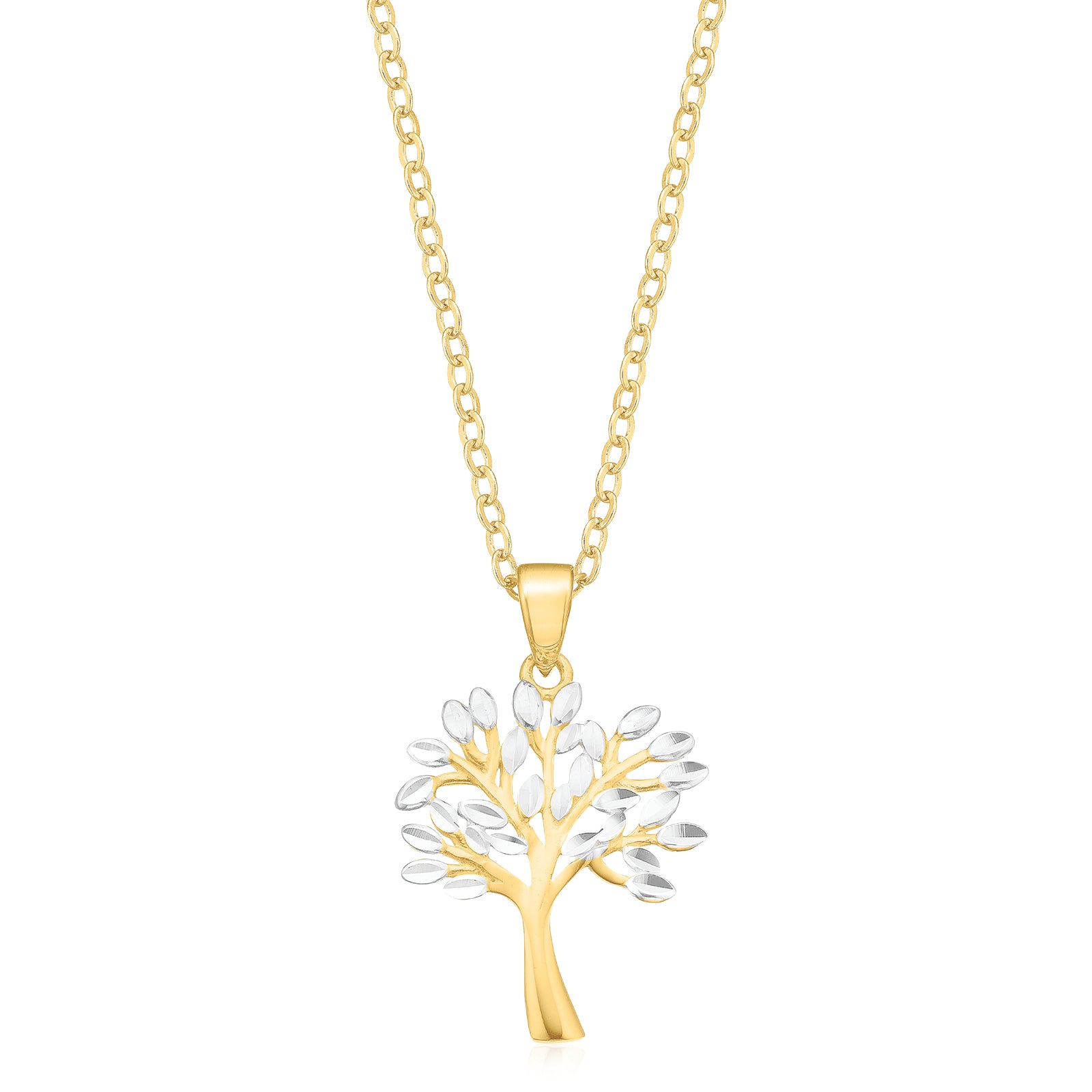 Diamond Tree Of Life Pendant In 9K Gold - 3349446 - Foto 4