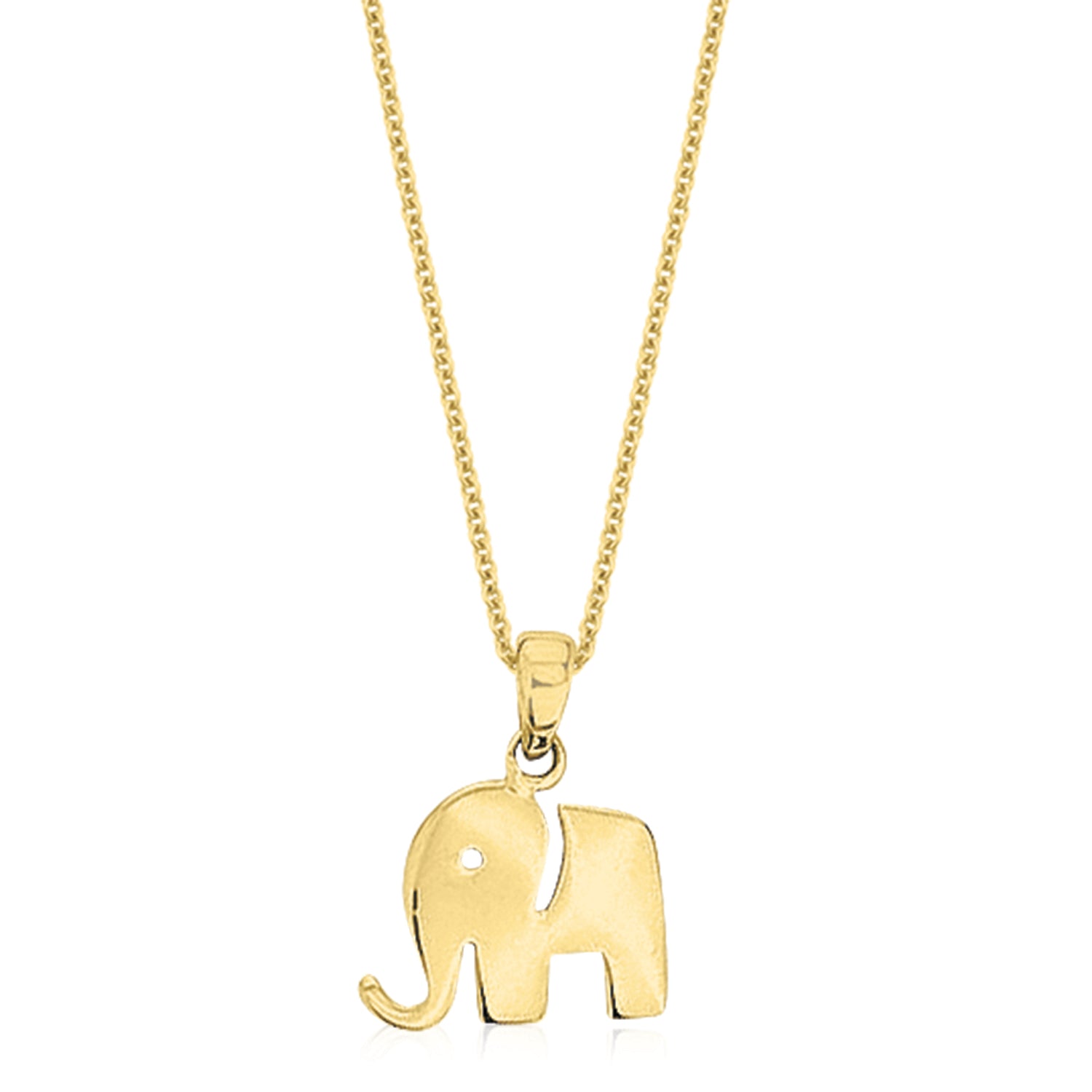 Yellow gold elephant necklace Clearance