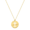 9ct Yellow Gold 45cm Cutout Cross Necklaces
