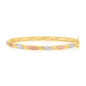 9ct Yellow Gold Silver Filled Hinge Bangle