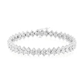 Sterling Silver with Round Brilliant Cut 1 CARAT tw Diamond Bracelets