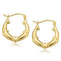 9ct Yellow Gold and Silver-filled Dolphin Hoop Earrings